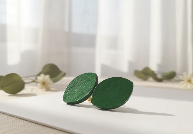 Handcrafted earrings made of hand-painted wood | Unique and lightweight designs