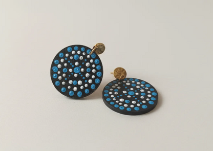 Handcrafted earrings made of hand-painted wood | Unique and lightweight designs