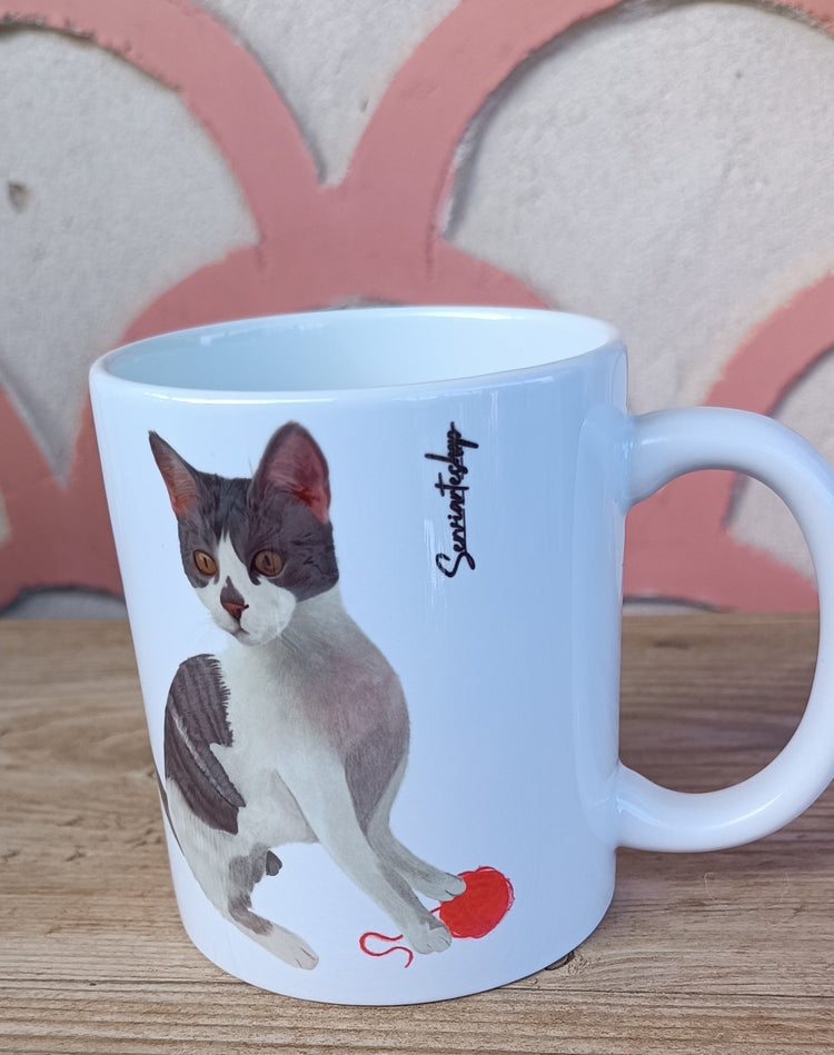 Taza cerámica personalizada artesanal con diseño original, regalo único SerViArte