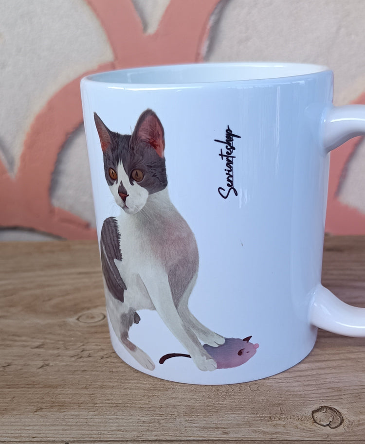 Taza personalizada artesanal SerViArte con ilustración de animal de compañía