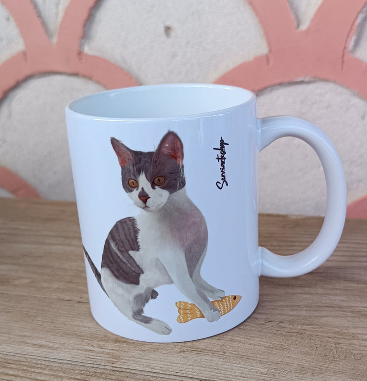 Taza personalizada artesanal hecha a mano con ilustración original – SerViArte