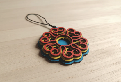 adorno navidad pintado a mano 3d  