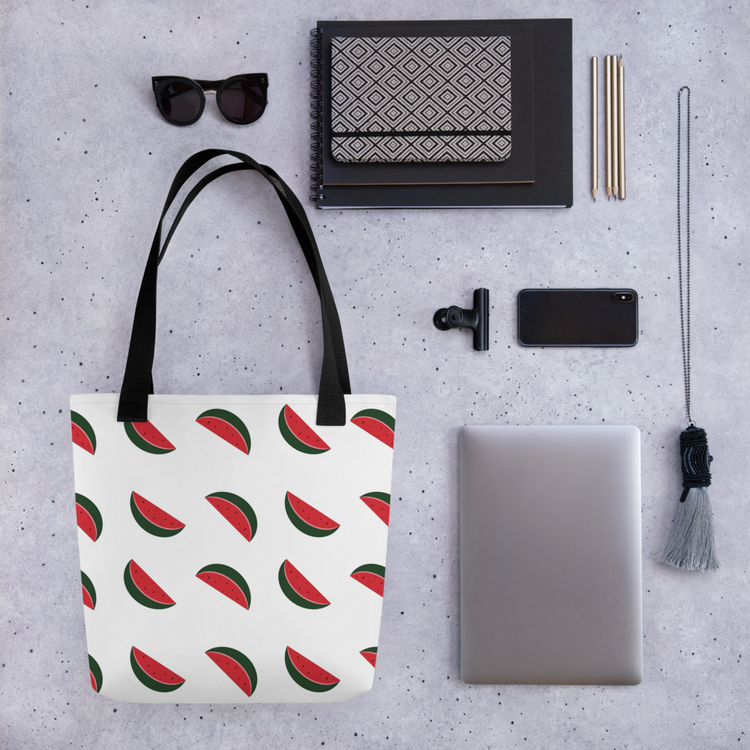 Bolsa de tela Sabor a Verano en negro con diseño frutal original – SerViArteShop