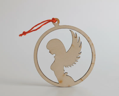 bola de navidad mujer con alas 