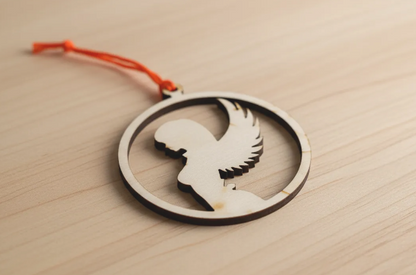 adorno decorativo navideño de mujer con alas para colgar en el arbol
