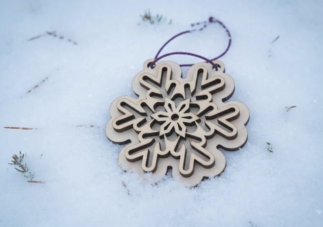 copo de nieve sin pintar 3d 