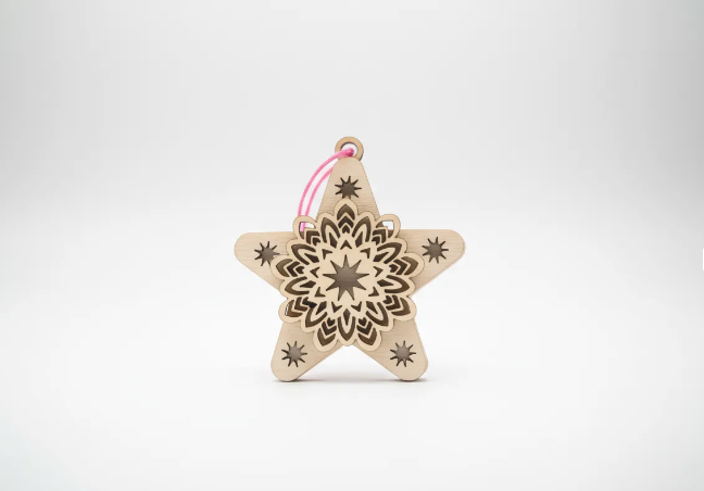 estrella 3d sin pintar adorno de navidad