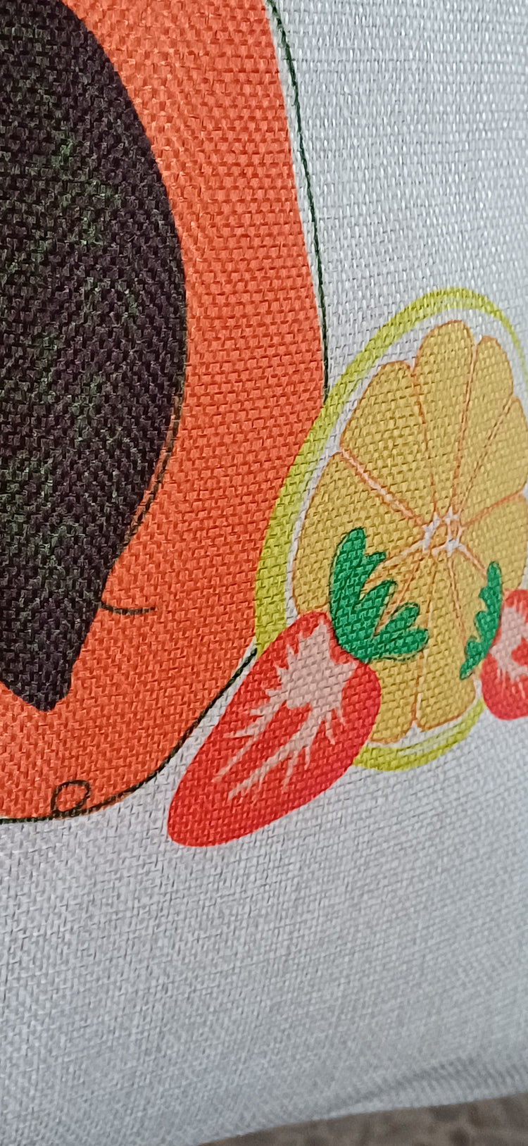 Bolsa artesanal Tutti Frutti con sandía dibujada a mano SerViArte