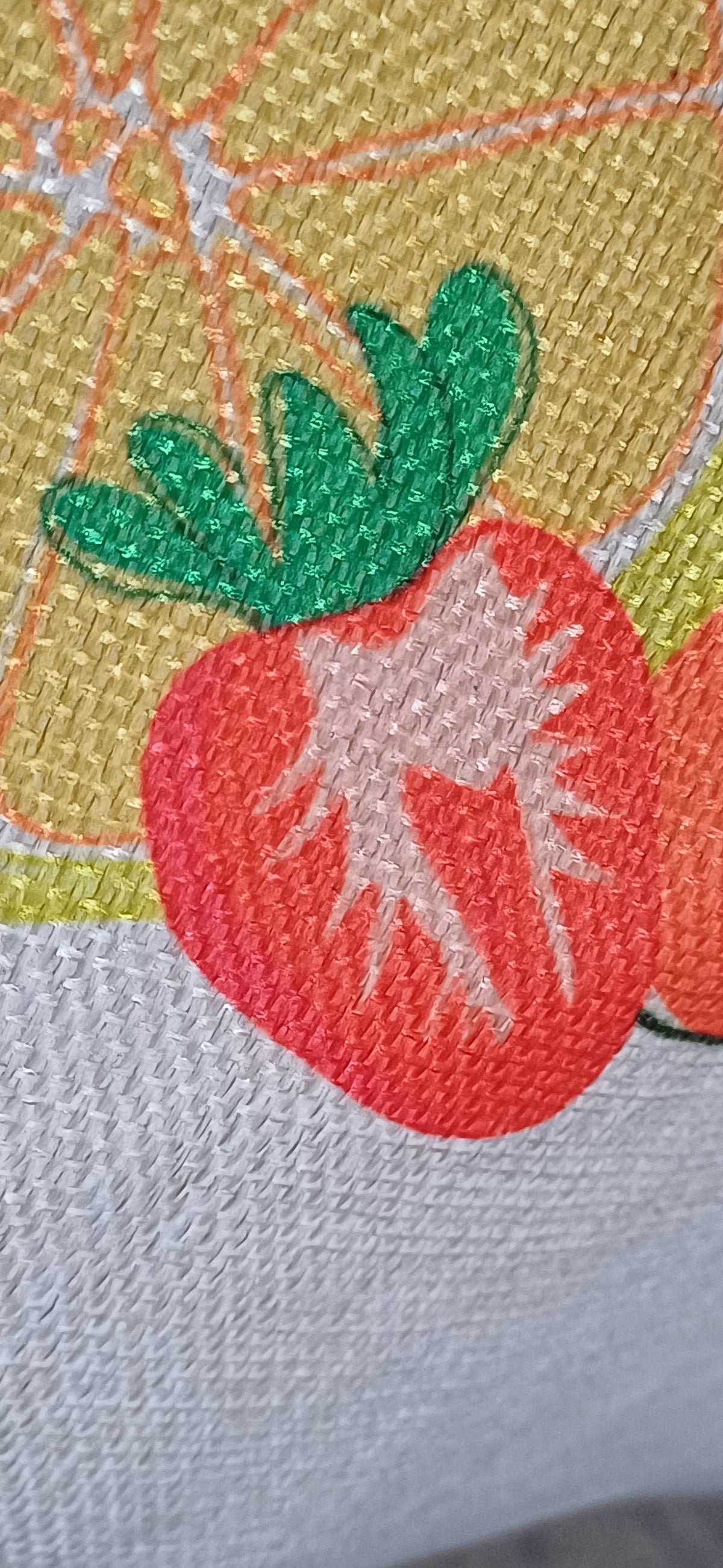 Bolsa Tutti Frutti con cereza pintada a mano, diseño frutal SerViArteShop