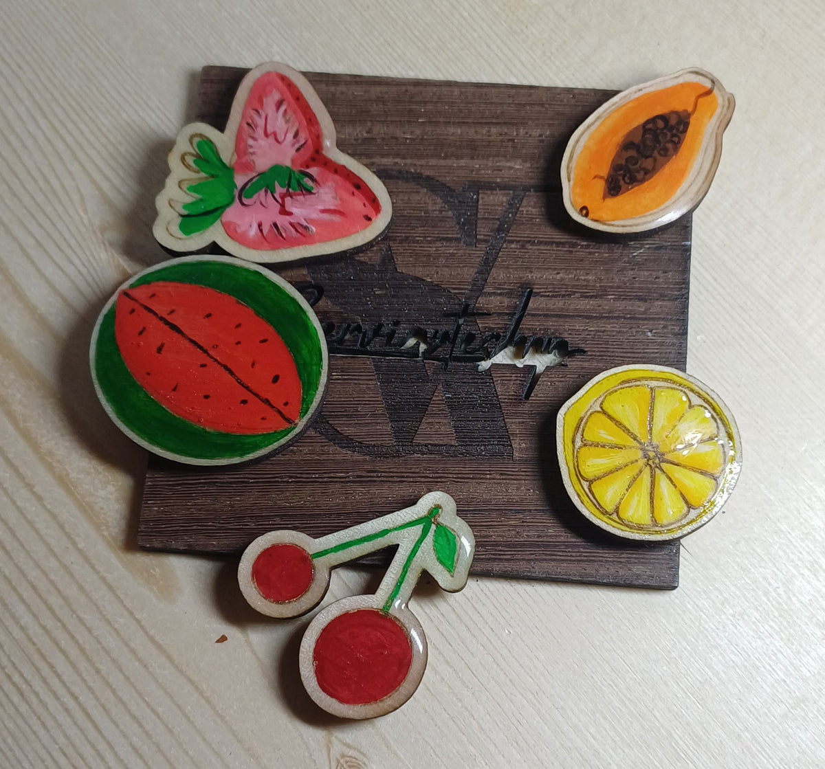 Imanes Tutti Frutti artesanales colección verano SerViArteShop