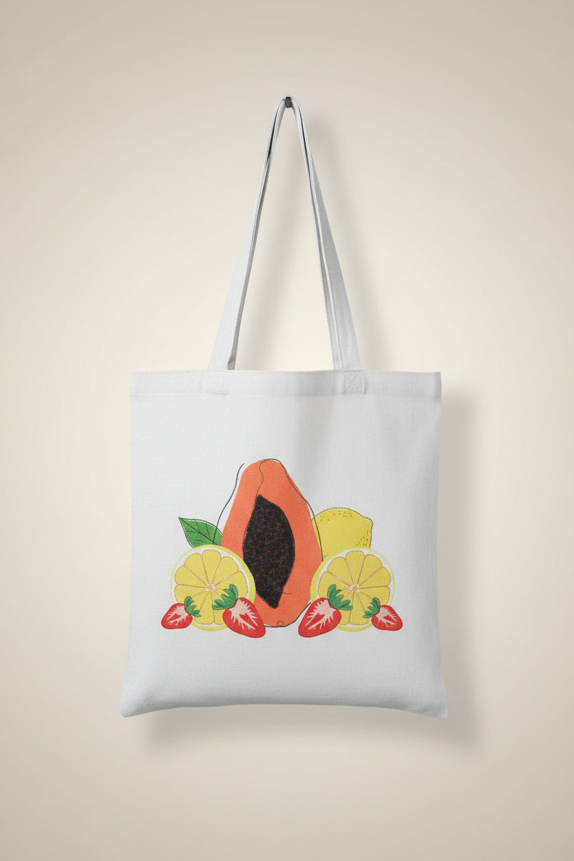 Bolsas Tutti Frutti con ilustraciones de frutas dibujadas a mano – SerViArte