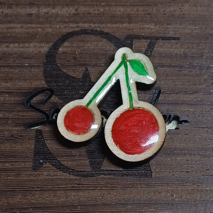 Imanes Tutti Frutti artesanales con frutas tropicales dibujadas a mano SerViArteShop