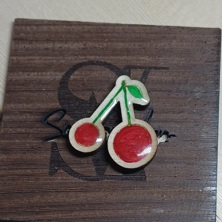 Imán Tutti Frutti de madera con sandía pintada a mano SerViArte Segovia