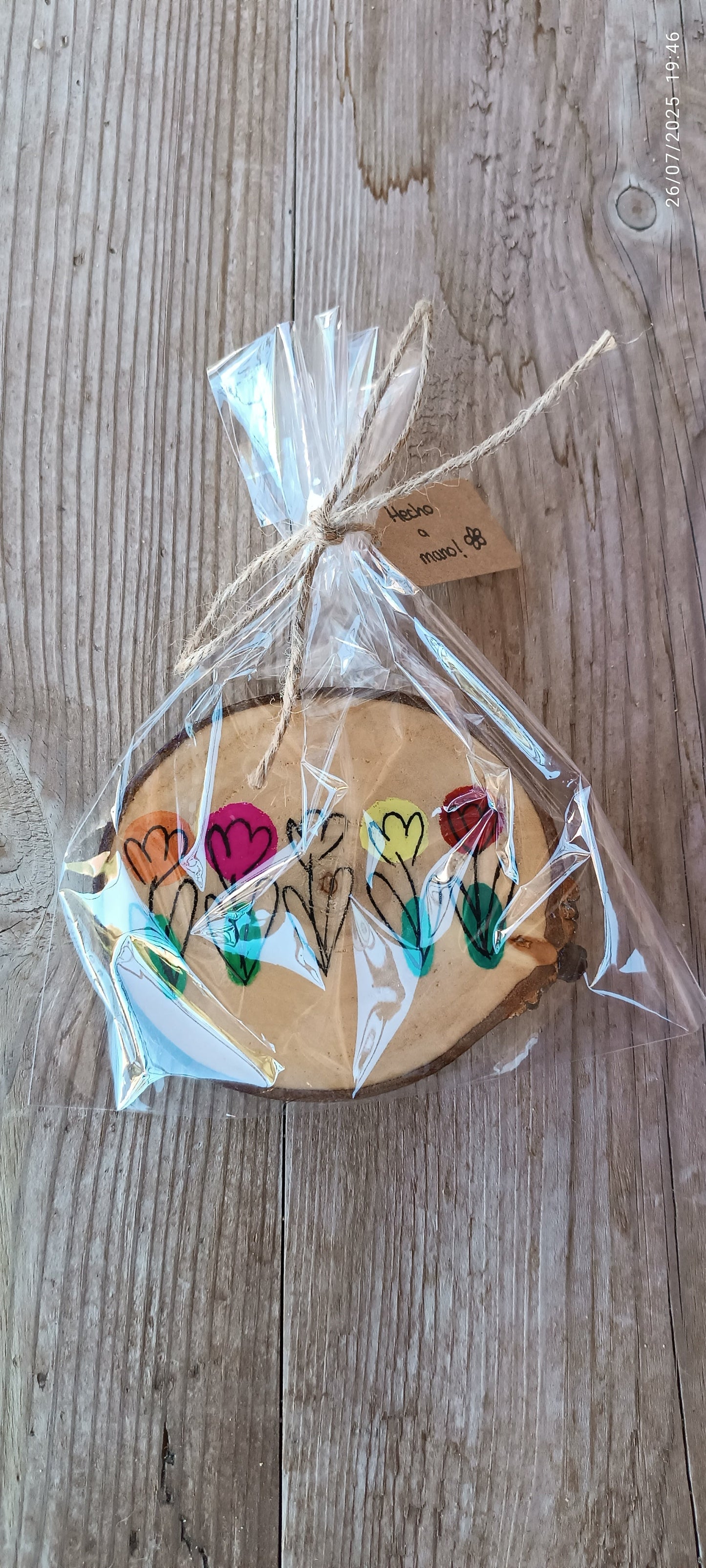 Posavasos artesanal de madera de chopo – Hecho a mano con alma y elegancia natural